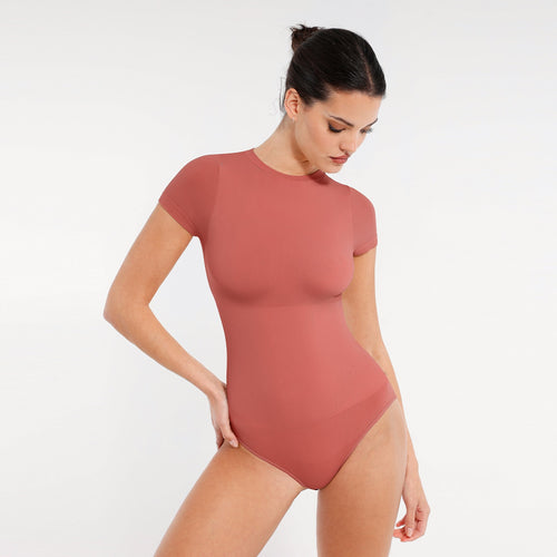 Shapewear for Women Seamless Short Sleeve Tummy Control Bodysuit