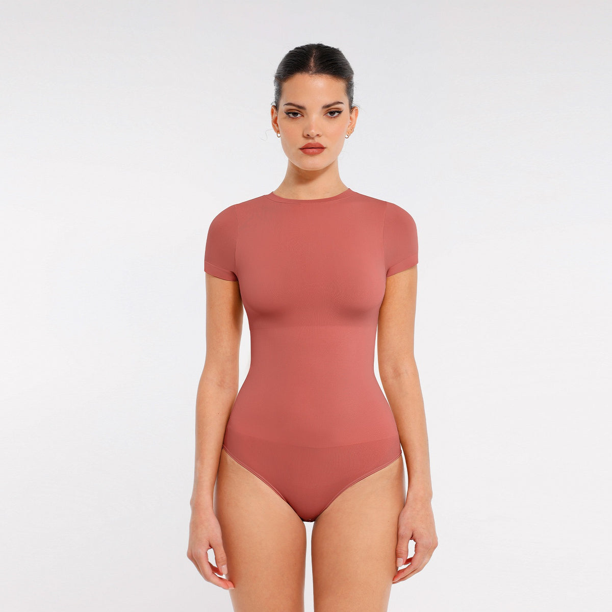 Shapewear for Women Seamless Short Sleeve Tummy Control Bodysuit